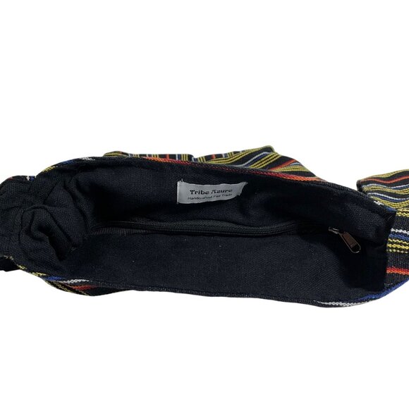 Tribe Azure Handcrafted Cotton Sling Bag With Ganesha Embroidery & Om Motif - Picture 10 of 11